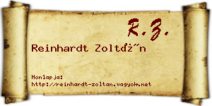 Reinhardt Zoltán névjegykártya